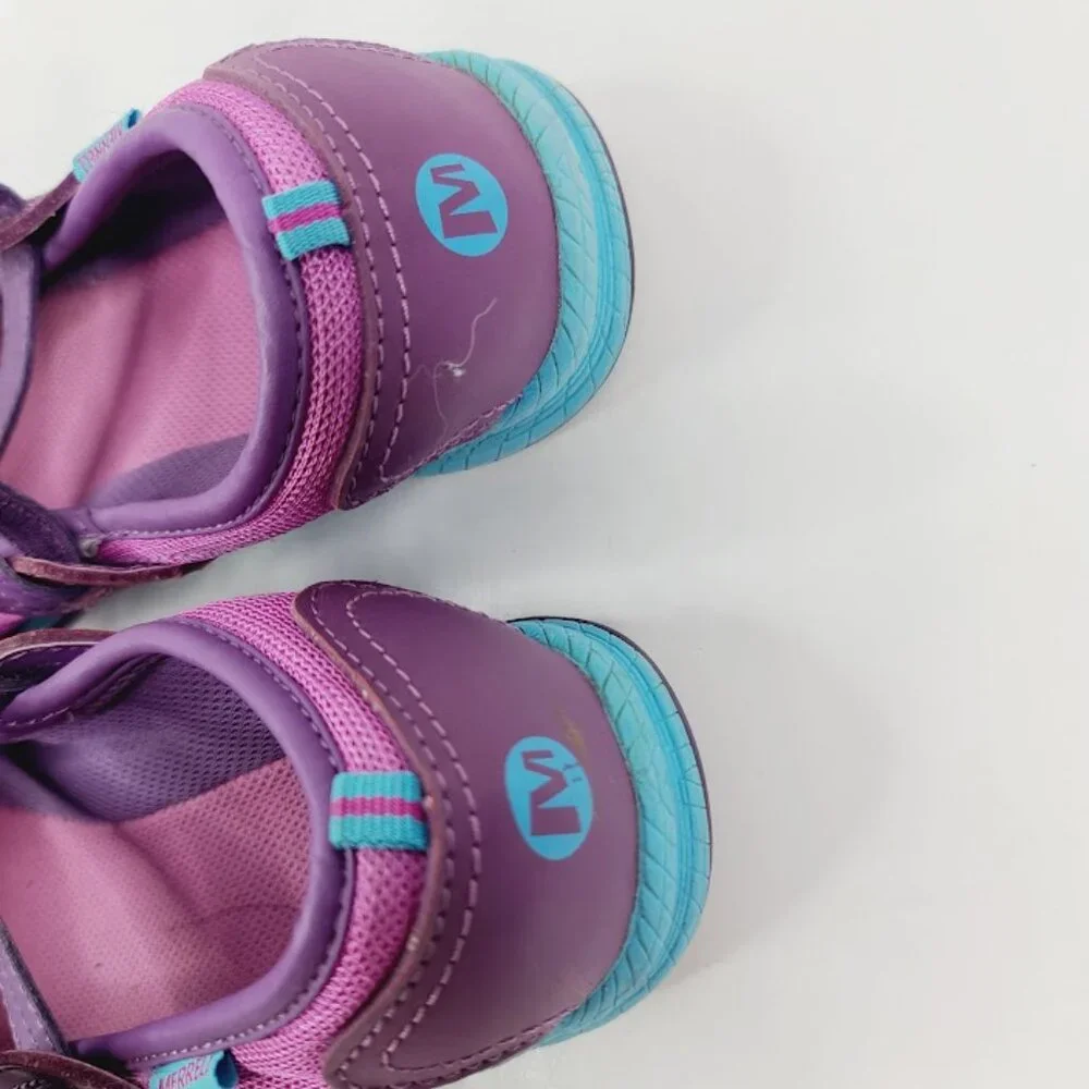 Merrell‎ Girl's Purple Z Strap Performance Outdoor Mary Jane Casual Shoes Size 4